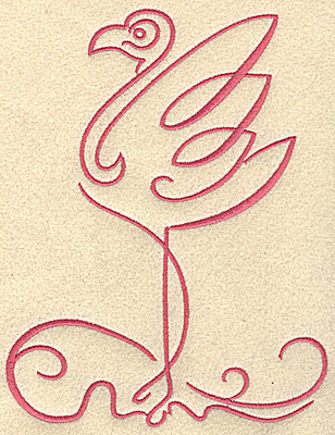 Embroidery Design: Flamingo 5 large 5.74w X 7.45h