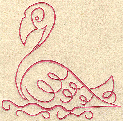 Embroidery Design: Flamingo 9 large 7.43w X 7.33h