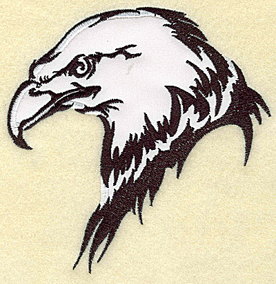 Embroidery Design: American Eagle head side view applique large 4.94w X 4.92h