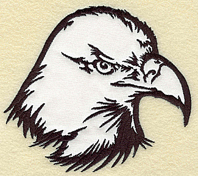 Embroidery Design: American Eagle head applique large 5.48w X 4.94h