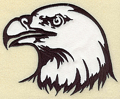 Embroidery Design: American Eagle head applique large 6.11w X 4.95h