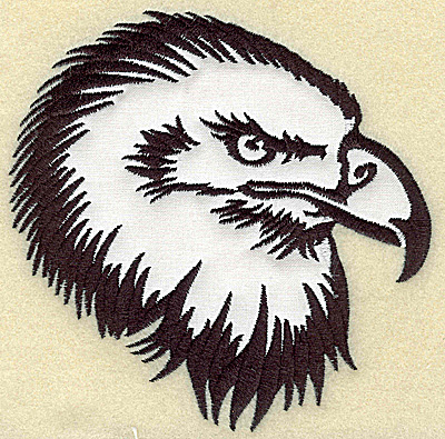 Embroidery Design: American Eagle head applique large 5.05w X 4.96h
