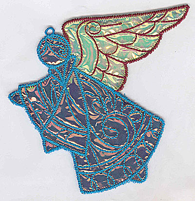 Embroidery Design: Angel 2a Ornament 5.04w X 4.63h