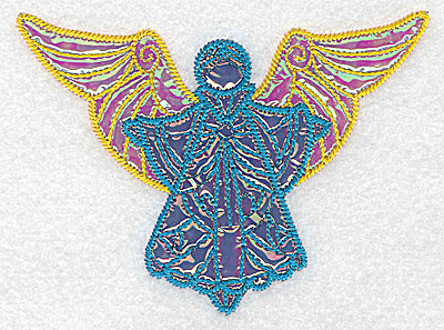 Embroidery Design: Angel 5 three applique fabrics 5.08w X 3.72h