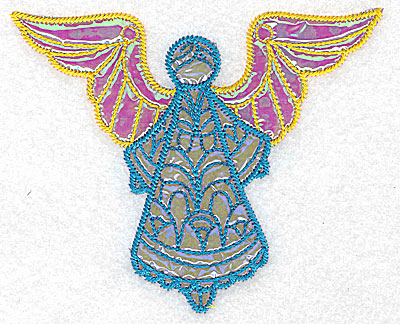 Embroidery Design: Angel 7 three applique fabrics 5.05w X 4.14h
