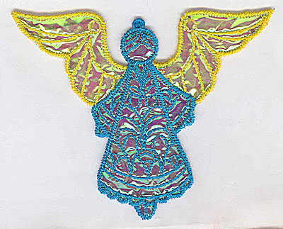 Embroidery Design: Angel 7a Ornament 5.05w X 4.14h