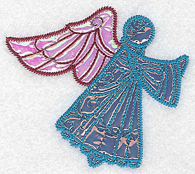 Embroidery Design: Angel 10 two applique fabrics 4.06w X 3.58h