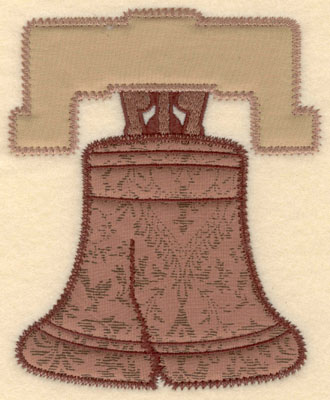 Embroidery Design: Liberty bell double applique large4.91w X 6.00h