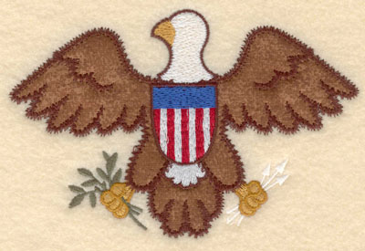 Embroidery Design: American Eagle applique large6.00w X 3.92h
