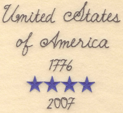 Embroidery Design: United States of America large6.00w X 5.54h