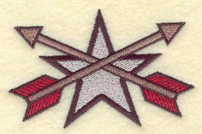 Embroidery Design: Star with arrows 3.51w X 2.25h