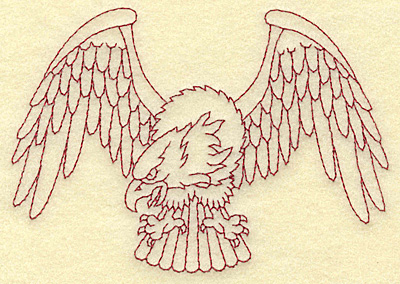 Embroidery Design: American Eagle 4.98w X 3.51h