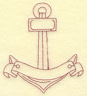 Embroidery Design: Anchor redwork 3.39w X 3.87h