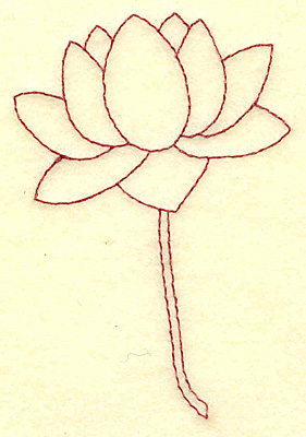 Embroidery Design: Flower redwork 2.42w X 3.57h