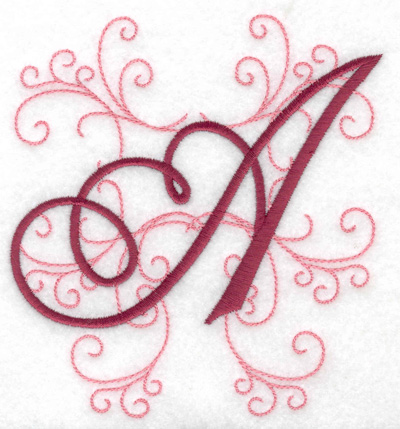 Embroidery Design: A large 4.65w X 4.97h