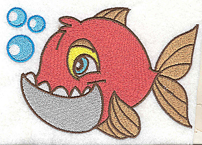 Embroidery Design: Fish A large4.98w X 3.41h