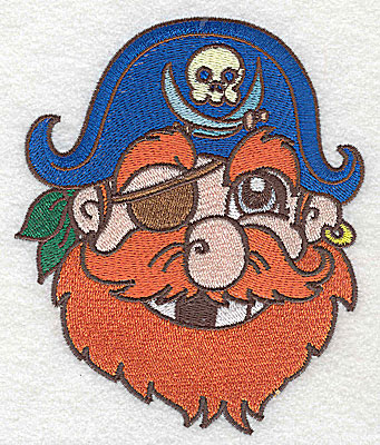 Embroidery Design: Pirate Head large 4.13w X 4.98h