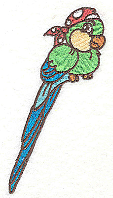 Embroidery Design: Parrot large 2.59w X 4.98h