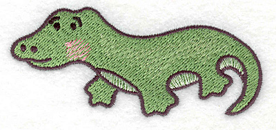 Embroidery Design: Crocodile 3.69w X 1.63h