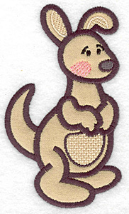 Embroidery Design: Kangaroo applique 2.89w X 5.00h