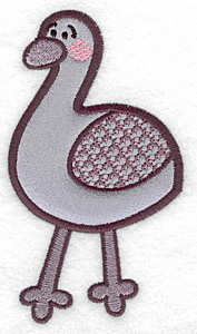 Embroidery Design: Emu applique 2.79w X 4.99h
