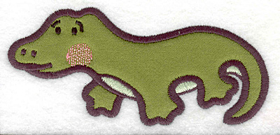 Embroidery Design: Crocodile applique 5.00w X 2.30h