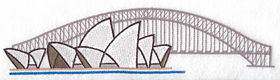 Embroidery Design: Sydney Opera House large9.94w X 2.41h