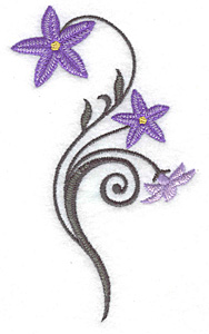 Embroidery Design: Royal Bluebell small 3.03w X 4.96h