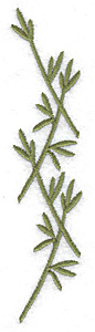 Embroidery Design: Eucalyptus branch large 1.06w X 4.95h