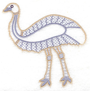 Embroidery Design: Emu artistic 4.61w X 4.96h