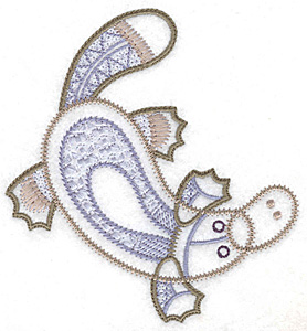 Embroidery Design: Platypus artistic 4.53w X 4.83h