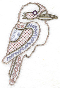 Embroidery Design: Kookaburra artistic 3.26w X 4.83h