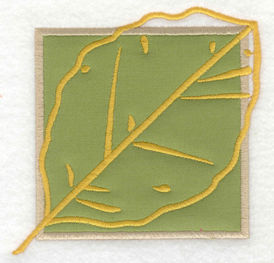 Embroidery Design: Birch leaf applique large 4.36w X 4.33h