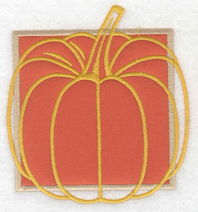 Embroidery Design: Pumpkin applique large 4.23w X 4.58h