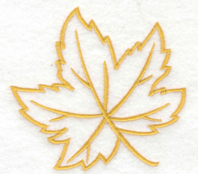 Embroidery Design: Maple leaf 3.80w X 3.57h