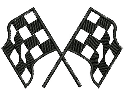 Embroidery Design: Racing Flags. 2.95w X 1.98h
