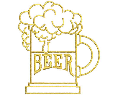 Embroidery Design: Beer Mug  2.26w X 2.56h