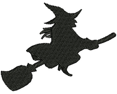 Embroidery Design: Witch Flying On Broom 2.51w X 1.92h