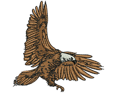 Embroidery Design: Flying Eagle 3.17w X 3.21h