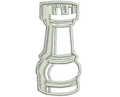 Embroidery Design: Rook Chess Piece 1.00w X 2.06h