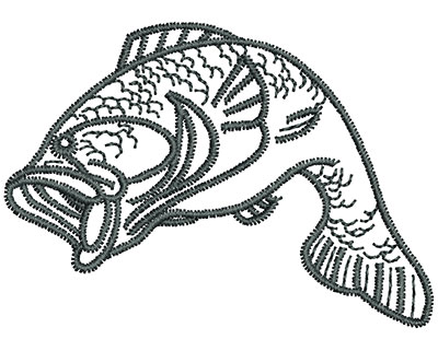 Embroidery Design: Fish  2.11w X 1.50h