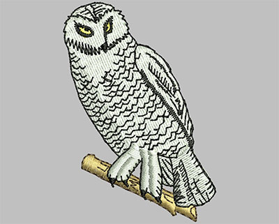 Embroidery Design: Owl On Branch 1.76w X 2.53h