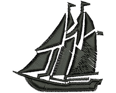 Embroidery Design: Sailboat Outline 1.76w X 1.78h