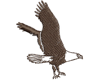 Embroidery Design: Flying Eagle 1.57w X 1.83h