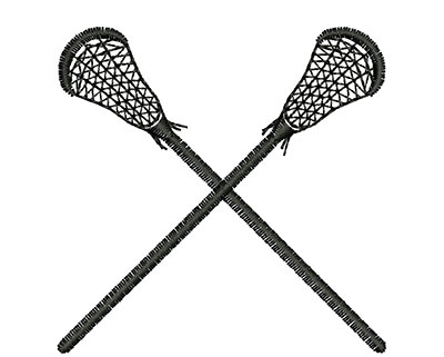 Embroidery Design: Lacrosse Sticks 2.39w X 2.37h