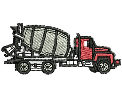 Embroidery Design: Concrete Truck 2.83w X 1.21h