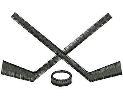 Embroidery Design: Hockey Sticks 3.39w X 2.08h