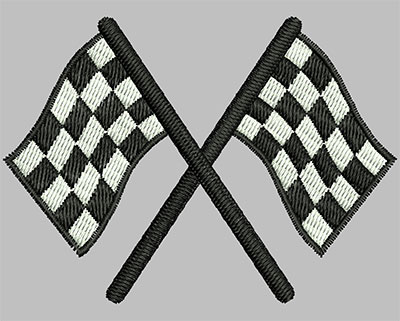 Embroidery Design: Racing Flags 2.90w X 2.11h