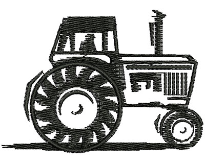 Embroidery Design: Farmer Tractor 2.39w X 1.71h