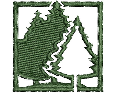Embroidery Design: Trees in Forest 1.31w X 1.39h